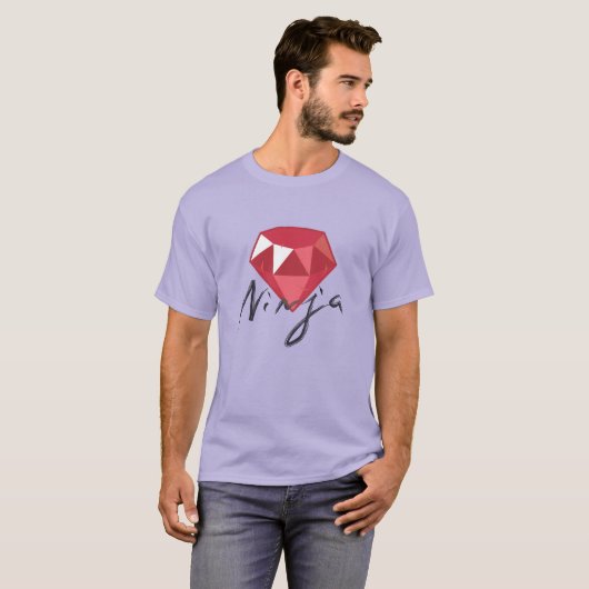 Ruby Ninja Gemstone Geek Shirt (Voorkant volledig)