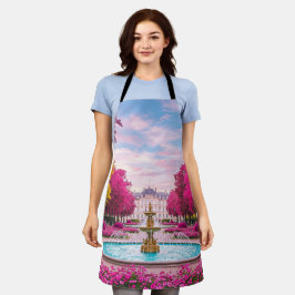 Ruby Oasis - Rode bomen en fonteinkoken Schort