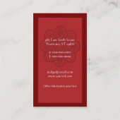 Ruby Ornament Visitekaartje (Achterkant)