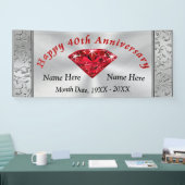 Ruby Personalized 40th Wedding Jubileum Banner (Beurs)