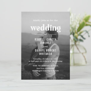 Ruby Photo Modern Wedding Kaart
