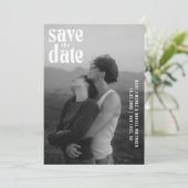 Ruby Photo Modern Wedding Save The Date (Staand voorkant)