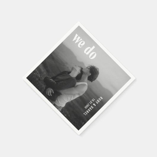 Ruby Photo Modern Wedding Servet (Hoek)