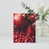 Ruby pomegranate briefkaart (Staand voorkant)