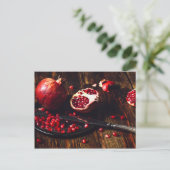 Ruby pomegranate briefkaart (Staand voorkant)