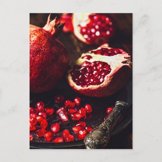 Ruby pomegranate briefkaart (Voorkant)