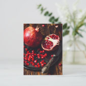 Ruby pomegranate briefkaart (Staand voorkant)