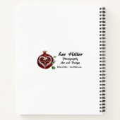 Ruby Pomegranate Heart Red Bird Hamsa Notitieboek (Achterkant)