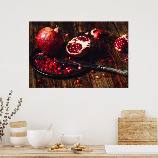Ruby pomegranate poster (Keuken)
