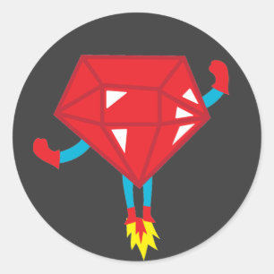 Ruby power ronde sticker