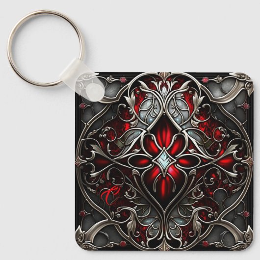 Ruby Radiance Happy Birthday Cancerian Sleutelhanger (Voorkant)