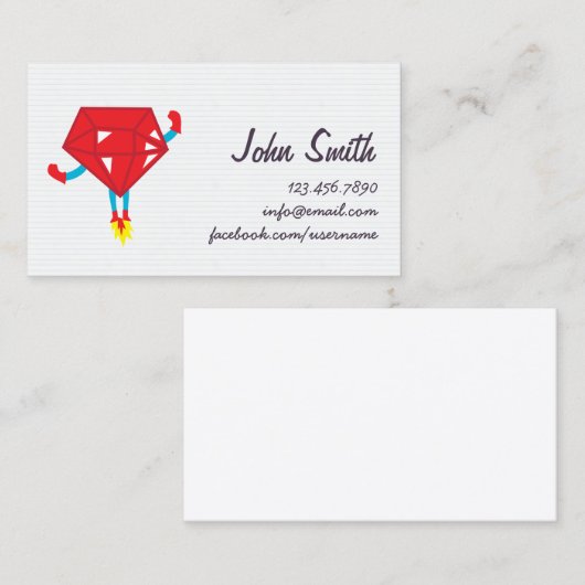 Ruby Rails Coder Programmer Visitekaartje (Voorkant / Achterkant)