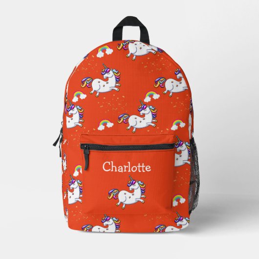 Ruby Rainbow Unicorn Rugzak (Voorkant)
