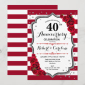 Ruby Red 40e verjaardag Kaart (Voorkant / Achterkant)