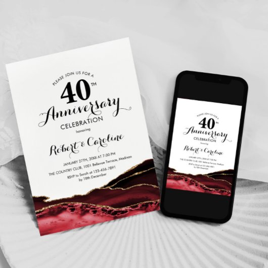 Ruby Red 40th Jubileum Kaart