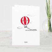 Ruby Red 40th trouwdag heteluchtballon Kaart (Achterkant)