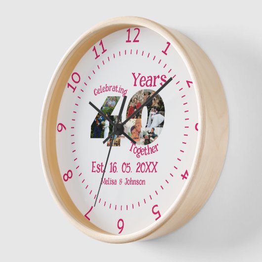 Ruby Red 40th Wedding Jubileum 11 Foto Collage (Hoek)