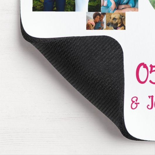 Ruby Red 40th Wedding Jubileum 11 Foto Collage Muismat (Hoek)