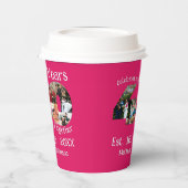 Ruby Red 40th Wedding Jubileum 11 Foto Collage Papieren Bekers (Links)