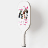 Ruby Red 40th Wedding Jubileum 11 Foto Collage Pickleball Paddle (Links)