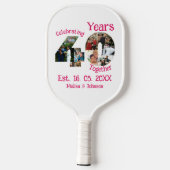 Ruby Red 40th Wedding Jubileum 11 Foto Collage Pickleball Paddle (Achterkant)
