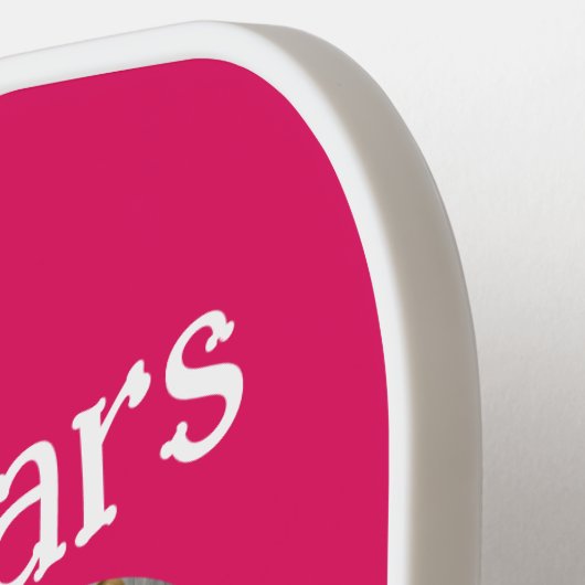 Ruby Red 40th Wedding Jubileum 11 Foto Collage Pickleball Paddle (Links Detail)