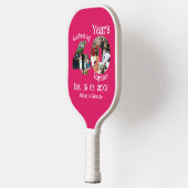 Ruby Red 40th Wedding Jubileum 11 Foto Collage Pickleball Paddle (Links)