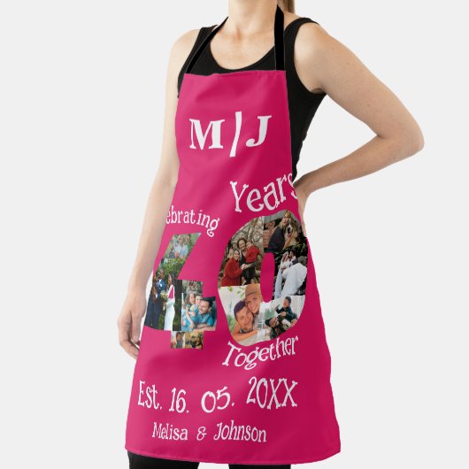 Ruby Red 40th Wedding Jubileum 11 Foto Collage Schort (Insitu)