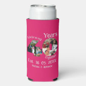 Ruby Red 40th Wedding Jubileum 11 Foto Collage Seltzer Blikjeskoeler (Seltzer Achterkant)