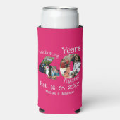 Ruby Red 40th Wedding Jubileum 11 Foto Collage Seltzer Blikjeskoeler (Seltzer Voorkant)