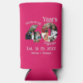 Ruby Red 40th Wedding Jubileum 11 Foto Collage Seltzer Blikjeskoeler (Voorkant)