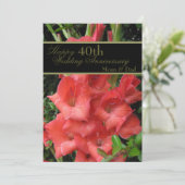 Ruby Red 40th Wedding Jubileum mama en papa (Staand voorkant)