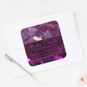 Ruby Red Abstract Magenta Hot Pink Product Label (Envelop)