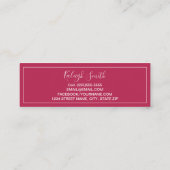 Ruby Red Afstuderen-invoegkaart Contactkaartje (Achterkant)