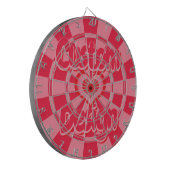 Ruby Red and Pink Heart Design Custom Text Dartbord (Voorkant Links)