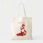 Ruby Red Ballet Slippers w Name Dance Tote Bag (Voorkant)