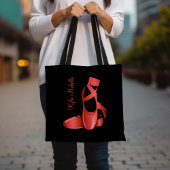 Ruby Red Ballet Slippers w Name Dance Tote Bag