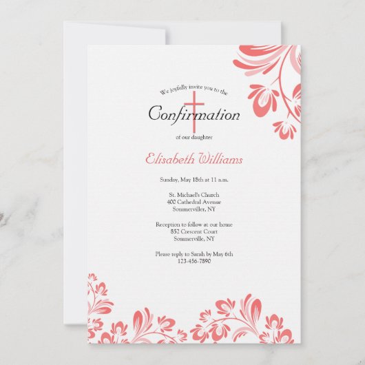 Ruby Red-bevestiging Kaart (Voorkant)