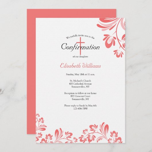 Ruby Red-bevestiging Kaart (Voorkant / Achterkant)