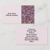 Ruby Red Bijoux Textured Mosaic Tiles Pattern Visitekaartje (Voorkant / Achterkant)