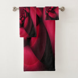 Ruby Red Black Petal Bad Handdoek