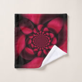 Ruby Red Black Petal Bad Handdoek (Wasdoekje)