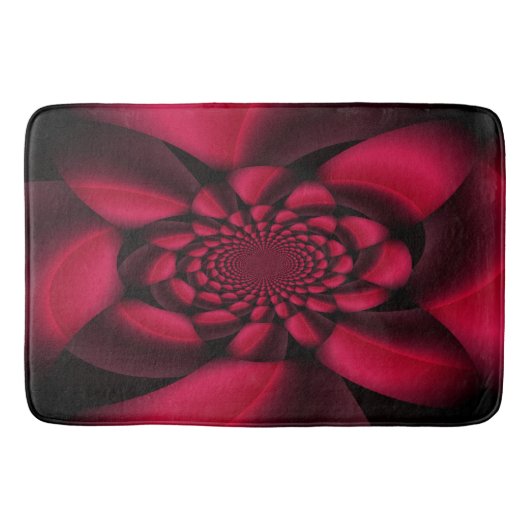 Ruby Red Black Petal Badmat (Voorkant)