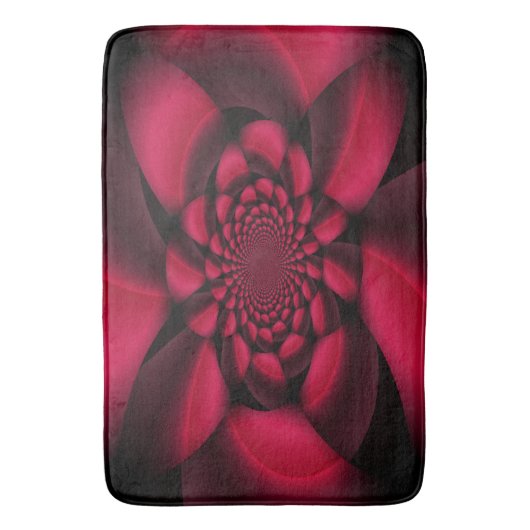 Ruby Red Black Petal Badmat (Voorkant Verticaal)