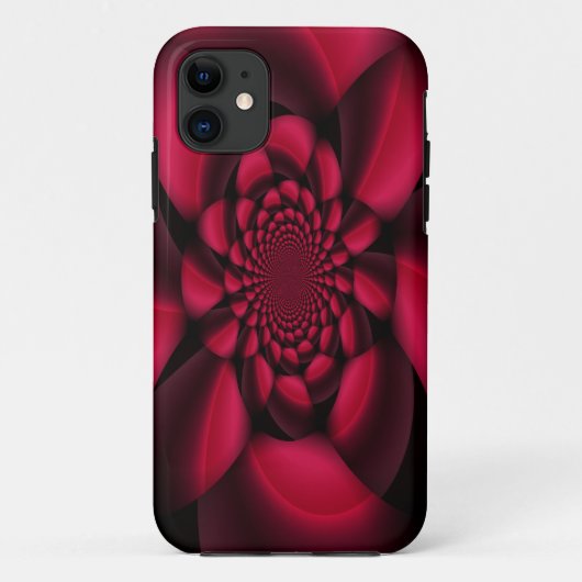 Ruby Red Black Petal Case-Mate iPhone Case (Achterkant)