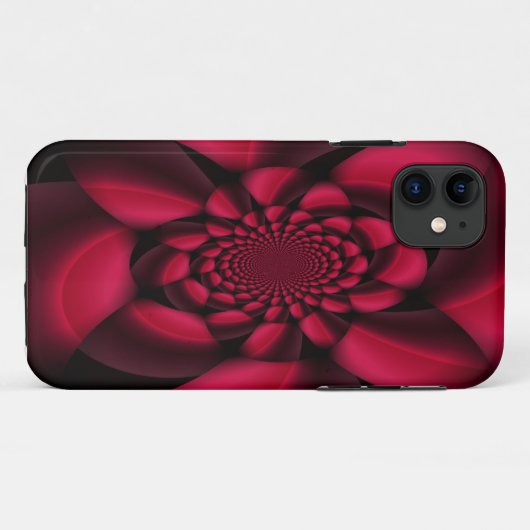 Ruby Red Black Petal Case-Mate iPhone Case (Achterkant (horizontaal))