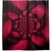 Ruby Red Black Petal Douchegordijn (Voorkant)