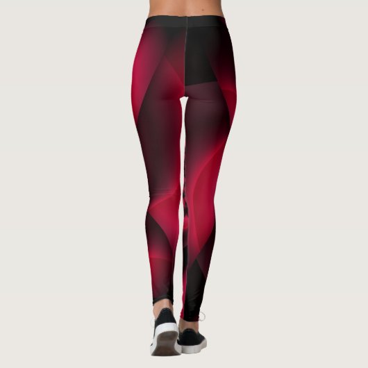Ruby Red Black Petal Leggings (Achterkant)
