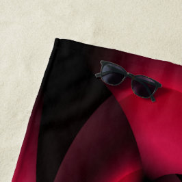 Ruby Red Black Petal Strandlaken