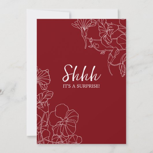 Ruby Red Bloemensurprise 40ste verjaardag Kaart (Achterkant)